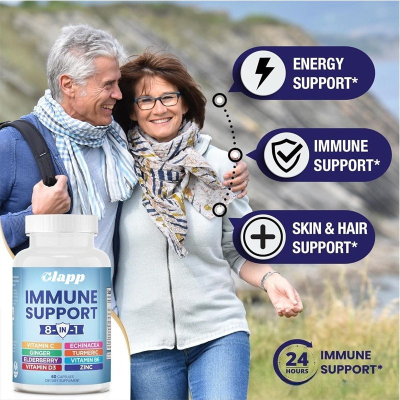 Nutrition Zinc - 8-in-1 immuunondersteuningscapsule met echinacea, vitamine C,
