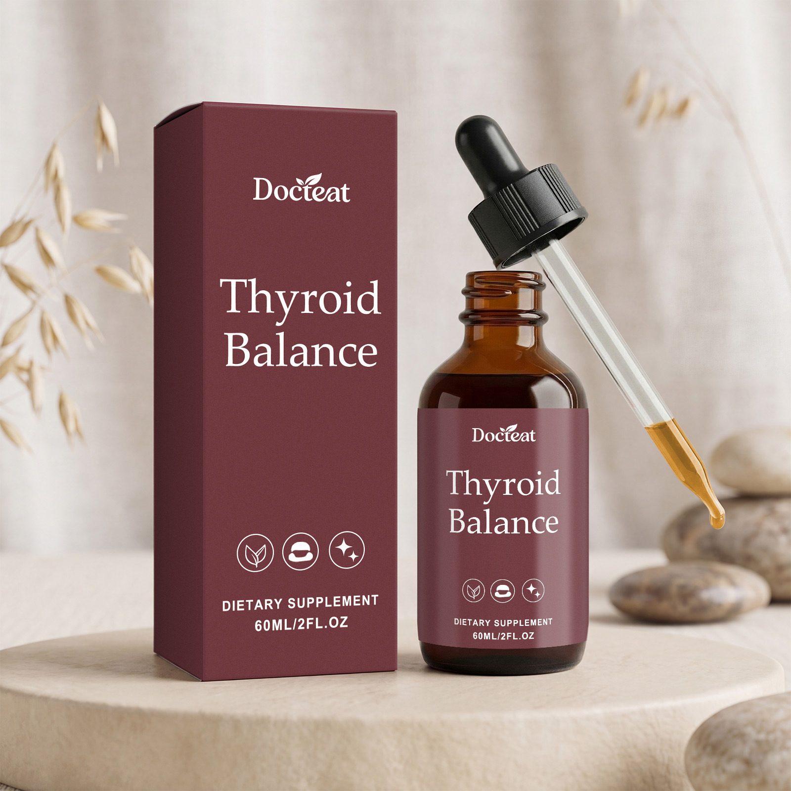 Iodine Drops Supplement - Schildklier Tinctuur Supplement Jodium Selenium Complex