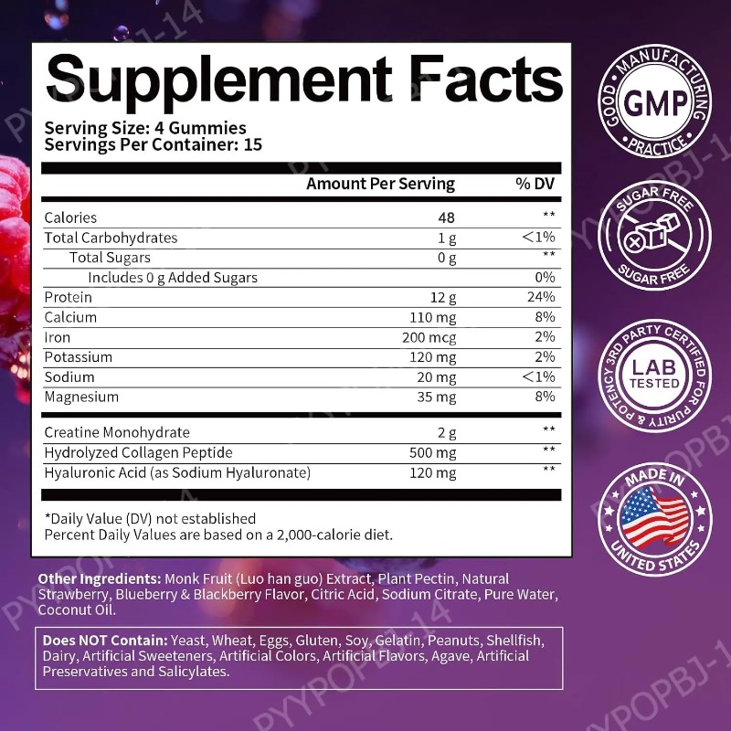 Eiwit Gummies met Wei Creatine - Fitness Nutrition Whey Protein recensie en prijs