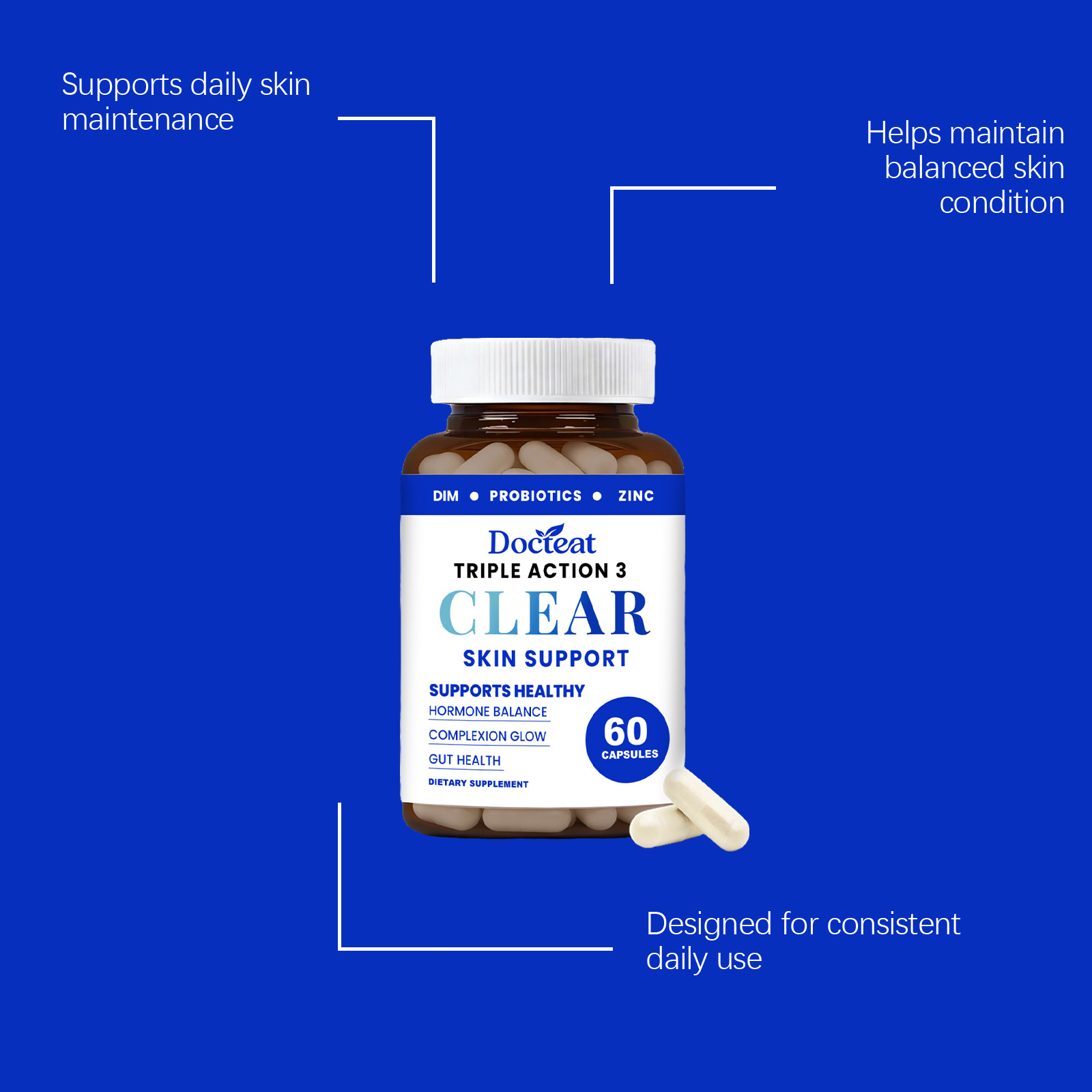 Clear Skin Support Capsules DI - Nutrition Zinc recensie en prijs